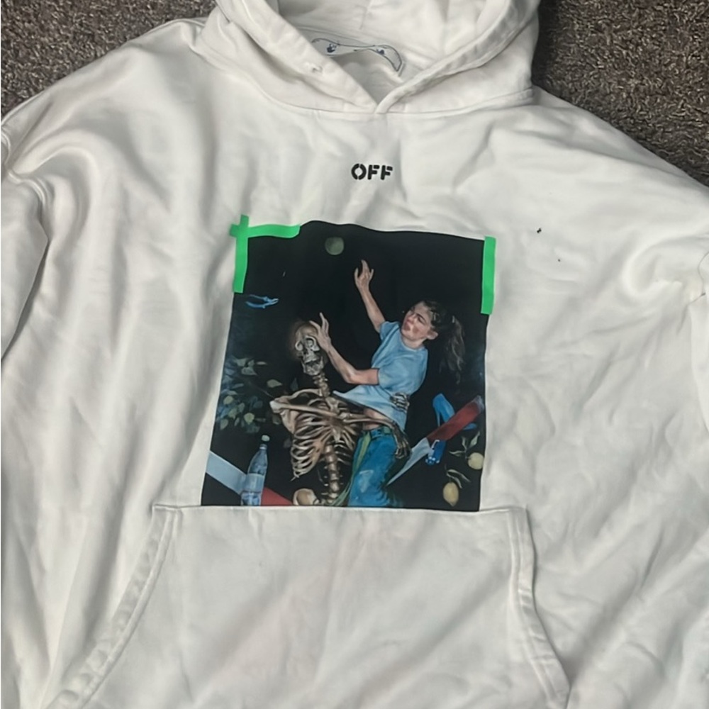 Off-White Men's White Graphic Sweater
